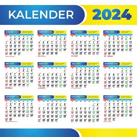kalender kerja 2024 indonesia